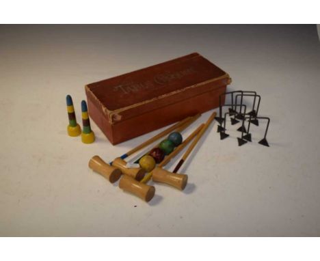 Early 20th Century Chad Valley Table Croquet set in original box