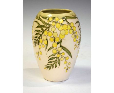 Moorcroft vase, decorated in the Wattle pattern, made for the Australian market, height 18.5cm