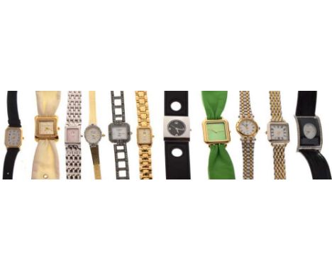 Assorted dress and fashion wristwatches, to include two Rotary examples (one silver)