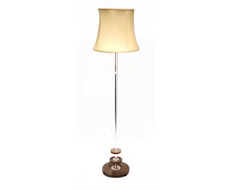 1960's period teak and aluminium standard lamp
