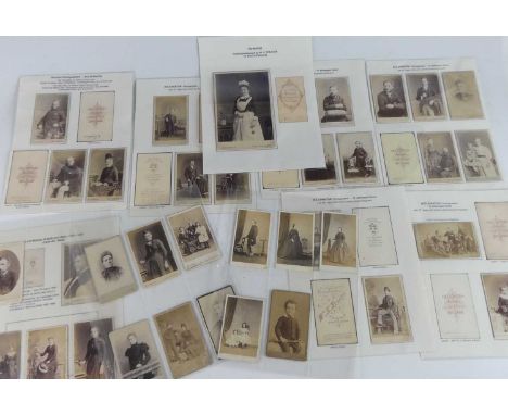 A collection of late Victorian carte de visite portrait photographs by W.S. Spanton of Bury St Edmunds, mainly being posed st