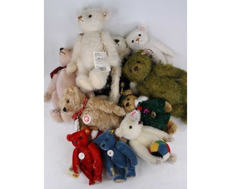 A collection of various Steiff teddy bears