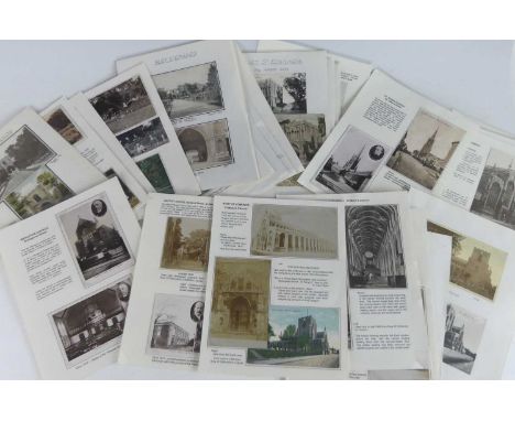 A collection of early 20th century Bury St Edmunds Abbey and church related photographic and printed postcards, depicting the