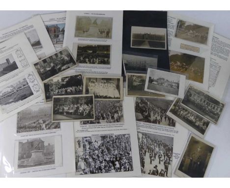 A collection of early 20th century military and Suffolk Regiment related mainly photographic postcards, to include several im