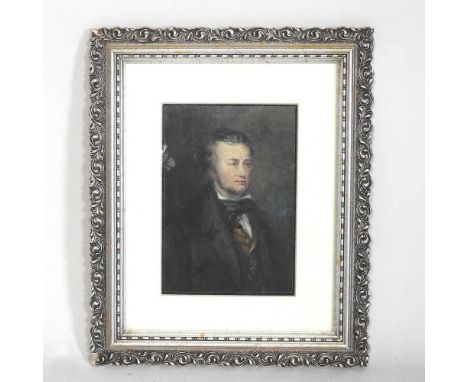 Scottish school, 19th century, portrait of the poet William Motherwell, 1797-1835, watercolour, 16 x 12cm