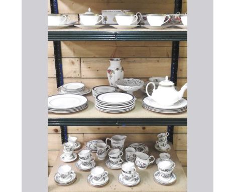 A Royal Doulton Clarendon pattern bone china part tea service, together with various Worcester, Royal Doulton and Royal Alber