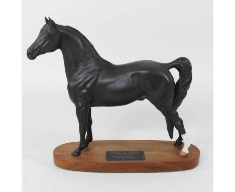 A Beswick Connoisseur model of a Morgan Horse, Tarryall Maestro, Multiple Grand Champion Stallion, owned by Mrs A Conner, on 