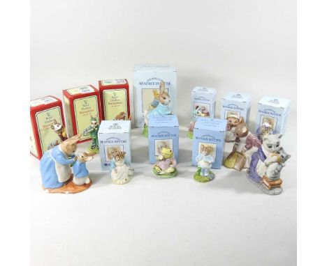 A Royal Albert Beatrix Potter figure, together with Beswick and various other figures, some boxed