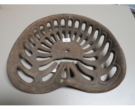 A CAST METAL VINTAGE BAMFORDS TRACTOR SEAT A/F 