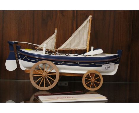 A WOODEN NAUTICALIA MODEL OF RNLB LIZZIE PORTER 