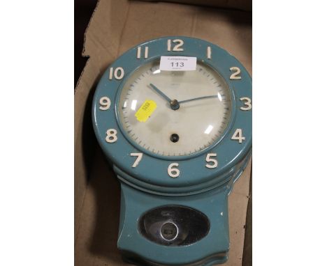 A VINTAGE WALL MOUNTED SMITHS CLOCK