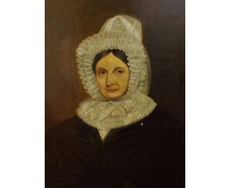 SCOTTISH SCHOOL (18th Century) PORTRAIT OF MARY MacGIBBON Oil on canvas laid on board, 75 x 62cm (29 1/2 x 24 1/2")