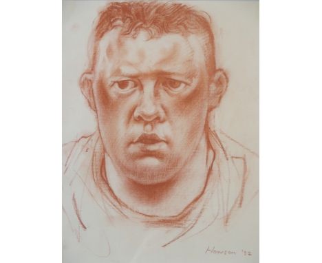 •PETER HOWSON OBE (Scottish b. 1958) PORTRAIT HEAD Pastel, signed, dated '92, 38 x 30cm (15 x 12")