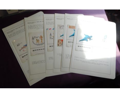 Russia 1980 Moscow Olympics 6x pre-paid illustrated track and field events covers