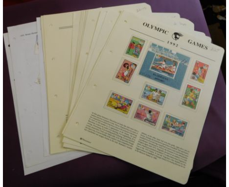 Olympic Games 1984-94 (16) described pages with u/m sets with m/sheets 92-94 Olympic Games, plus three pages of used Vietnam 