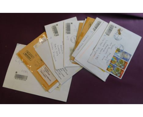 Bulgaria 2014-2016 13x philatelic covers posted to same address in UK with various postal rate combinations