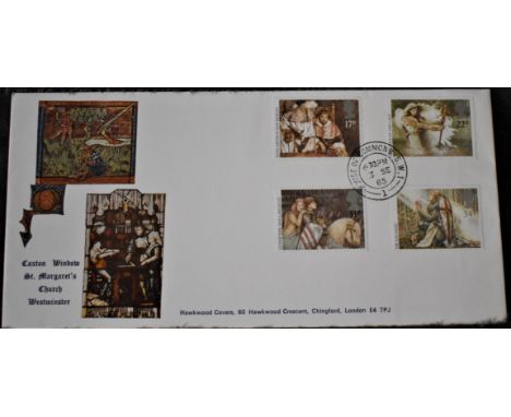 Great Britain 1985 FDC (Sept 3rd) Arthurian Legends Hawkwood FBC with House of Commons H/S, BFDC No. 9