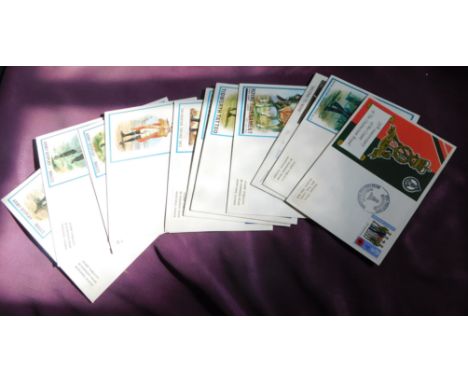 Great Britain 1971-1974 Militaria. (11) Covers illustrated and issued to commemorate Regiment anniv's or Army displays. No du