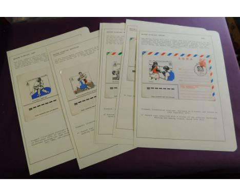 Russia 1980 Moscow Olympics boxing wrestling and judo pre-paid illustrated covers (6)