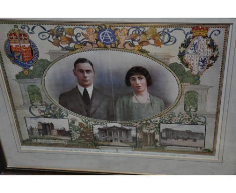 A George VI Coronation print, one other of advancing African warriors and one other print