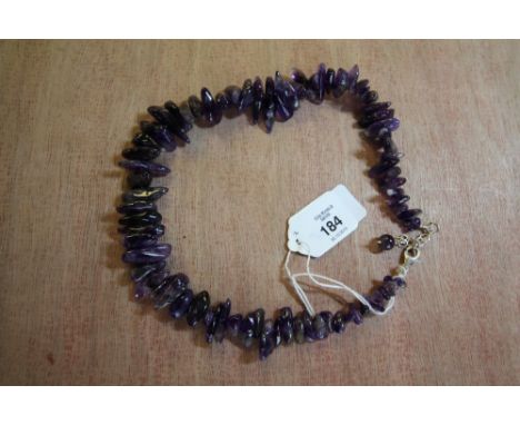 Amethyst bead and sterling necklace