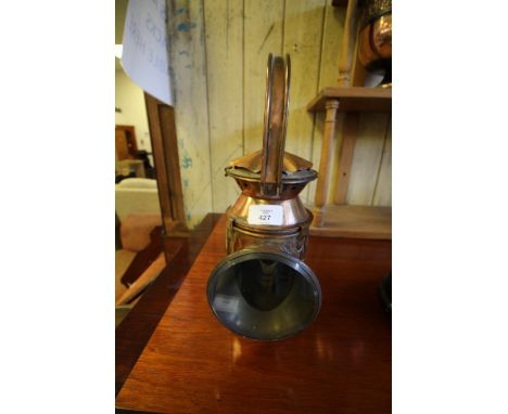 Copper railway lamp