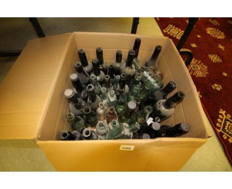 Collection Victorian and later bottles including named examples such as Wood &amp; Watson, Durham, Fred Anderton Skipton &amp