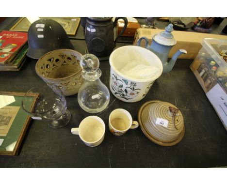 Portmeirion Botanic Garden jardiniere and other ceramic/glass inc Grayshott pottery