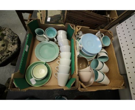 Twintone Poole Pottery - quantity of cups, saucers &amp; plates