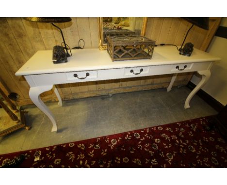 White console table