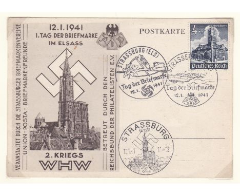 Germany 1940-1941 Transition from Provisional to German Cancellations 6 items each item displayed &amp; described with full d