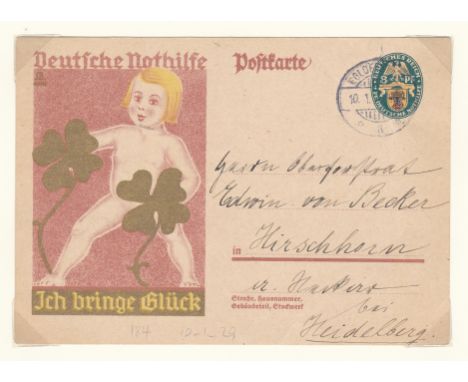 Germany 1928 Welfare Fund various arms SG446-447, 450 m/m, SG448-449 used; Michel P208 used; SG451-454 used SG455 m/m; Michel
