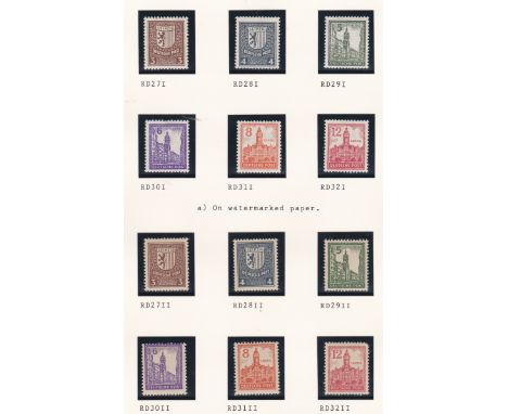 Germany 1946 Russian Zone West Saxony Env cancel on SG RD19, RD22-RD23, RD25, RD28-RD29; Env cancel on SG RD21-RD24, RD26-RD2
