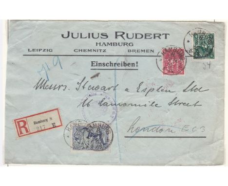 Germany 1921-1922  Inflation Period Post 6 Env's cancels various million mark stamps each item displayed &amp; described with