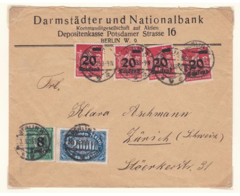 Germany 1923  Inflation Period Post 8 Env's cancels various million mark stamps each item displayed &amp; described with full