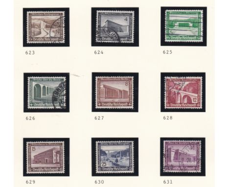 Germany 1936 Int, Recreational Congress SG619-620 used set; Env cancel on pair SG619 &amp; SG 620 x 2; Nuremberg Congress SG6