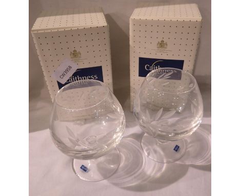 Two boxed Caithness brandy glasses. PP&amp;P Group 2 (£18+VAT for the first lot and £3+VAT for subsequent lots) 