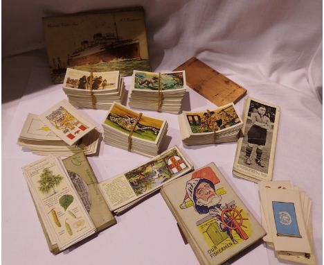 Mixed tea and cigarette cards and five Cunard White Star Line postcards. P&amp;P Group 1 (£14+VAT for the first lot and £1+VA
