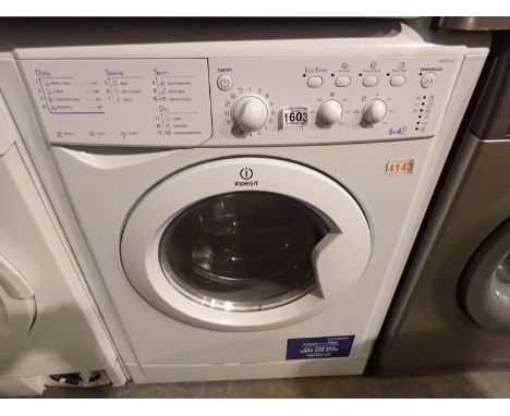 Indesit IWDC6105 freestanding washer dryer, 50 x 50 x 80 cm. All electrical items in this lot have been PAT tested for safety