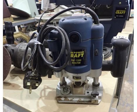 PowerCraft PBF-1200 router. All electrical items in this lot have been PAT tested for safety and have passed. This does not c