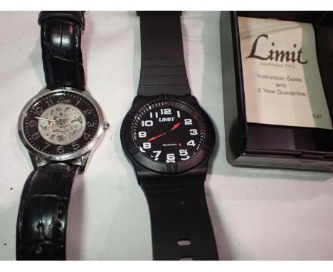 Two Limit watches, one a skeleton. P&amp;P Group 1 (£14+VAT for the first lot and £1+VAT for subsequent lots) 