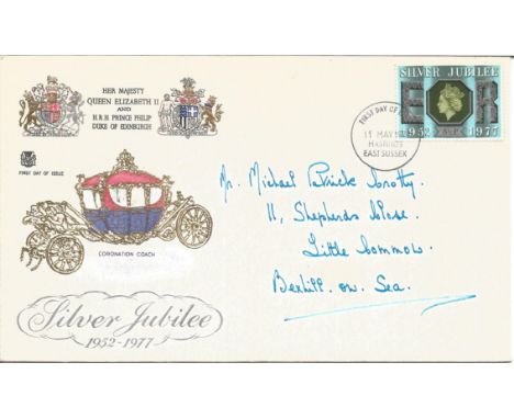 Silver Jubilee 1952 - 1977 Her Majesty Queen Elizabeth II and H. R. H. Prince Philip Duke of Edinburgh unsigned FDC. Date sta