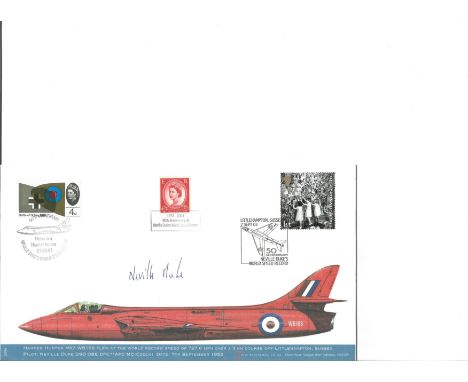 Neville Duke 2003 50th. Ann. Speed R. Littlehampton. Signed cover FDC. Good Condition. All signed pieces come with a Certific