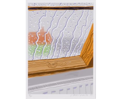 δ David Hockney (b.1937)Rain on the Studio WindowInkjet printed computer drawing, 2009, signed, dated and numbered from the e