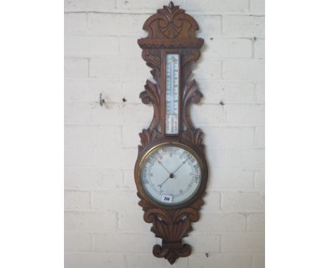 A 1930's oak barometer 