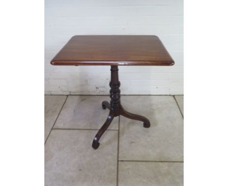 A 19th Century mahogany tilt top side table on a tripod base - 75cm H x 66cm x 51cm - in clean restored condition 