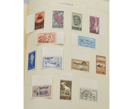 Three stamp albums, containing 19th and 20th Century stamps and some covers, including some later Commonwealth mm sets: Samoa