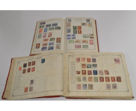 The Permanent Postage Stamp Album, containing GB QV 1d. black, four corners with black mc cancel, AC corners; and a selection