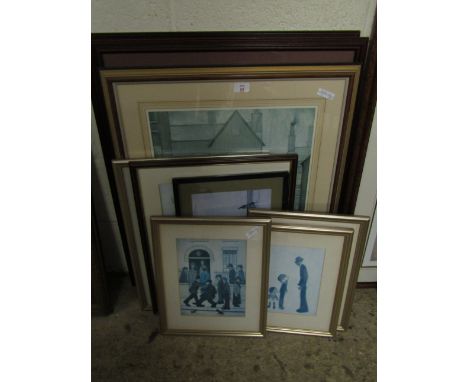 GROUP MIXED LS LOWRY REPRODUCTION PRINTS 