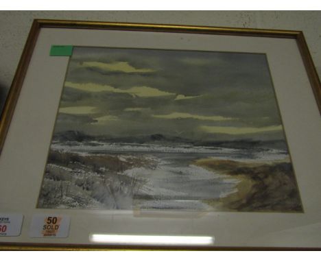 K W BURTON, SIGNED WATERCOLOUR, RIVER ANT, NORFOLK, 25 X 36CM, TOGETHER WITH A FURTHER WATERCOLOUR BY FRANK GIBSON (2)